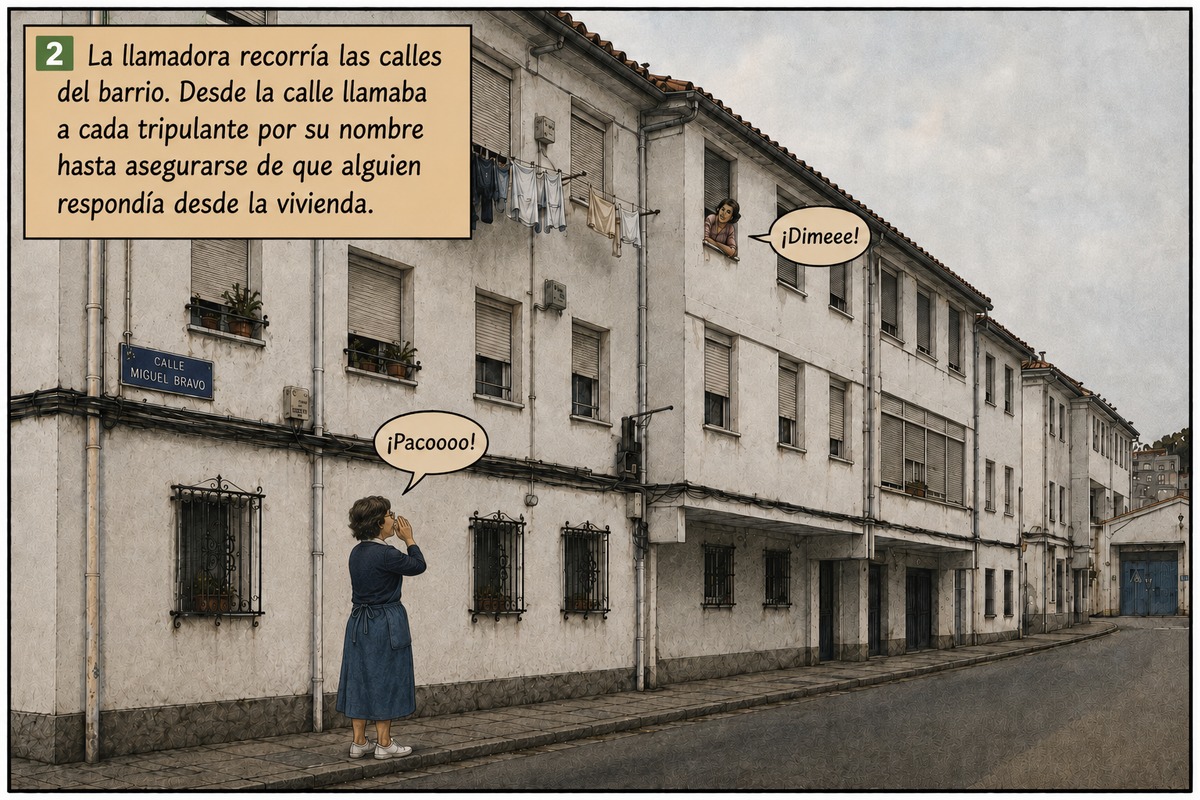 Viñeta 2: La llamadora desde la calle